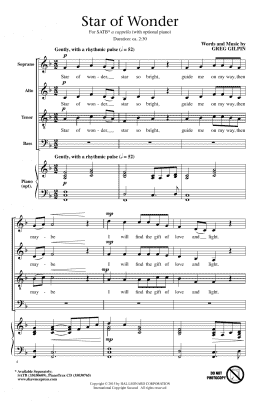 page one of Star Of Wonder (SATB Choir)