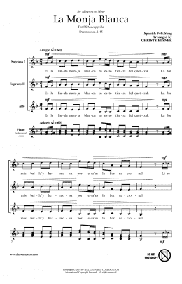 page one of La Monja Blanca (SSA Choir)