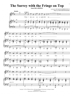 page one of The Surrey With The Fringe On Top (from Oklahoma!) (Piano & Vocal)