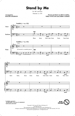 page one of Stand By Me (Arr. Roger Emerson) (TB Choir)