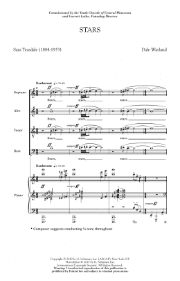 page one of Stars (SATB Choir)