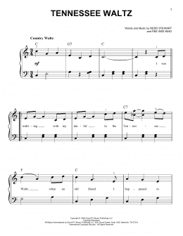 page one of Tennessee Waltz (Easy Piano)