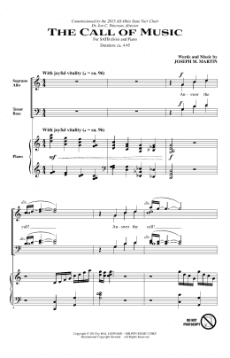 page one of The Call Of Music (SATB Choir)