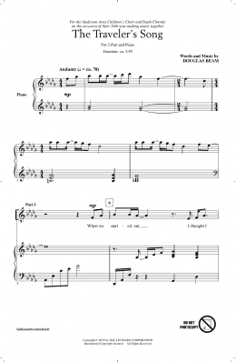 page one of The Traveler's Song (2-Part Choir)