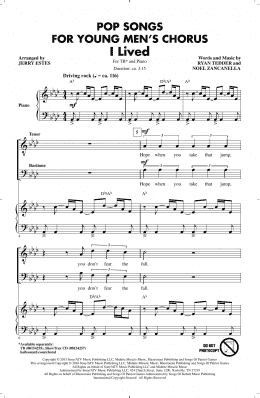 page one of Pop Songs for Young Men's Chorus (TB Choir)