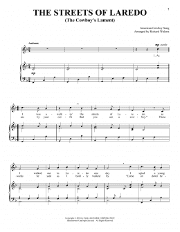 page one of The Streets Of Laredo (Piano & Vocal)