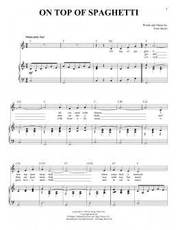 page one of On Top Of Spaghetti (Piano & Vocal)