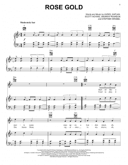 page one of Rose Gold (Piano, Vocal & Guitar Chords (Right-Hand Melody))