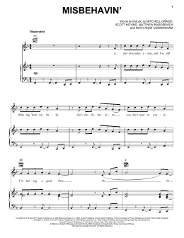 page one of Misbehavin' (Piano, Vocal & Guitar Chords (Right-Hand Melody))