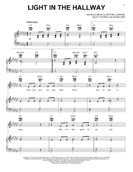 page one of Light In The Hallway (Piano, Vocal & Guitar Chords (Right-Hand Melody))