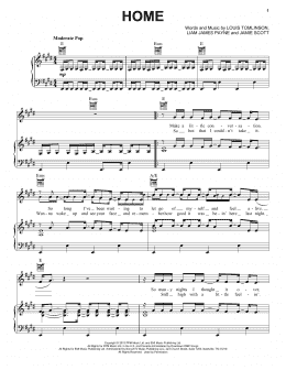 page one of Home (Piano, Vocal & Guitar Chords (Right-Hand Melody))