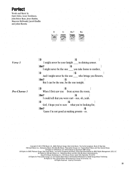 page one of Perfect (Guitar Chords/Lyrics)