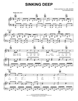 page one of Sinking Deep (Piano, Vocal & Guitar Chords (Right-Hand Melody))