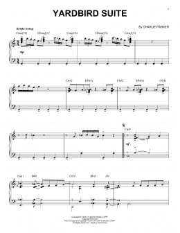 page one of Yardbird Suite (arr. Brent Edstrom) (Piano Solo)