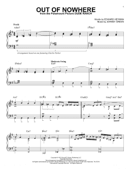 page one of Out Of Nowhere (arr. Brent Edstrom) (Piano Solo)