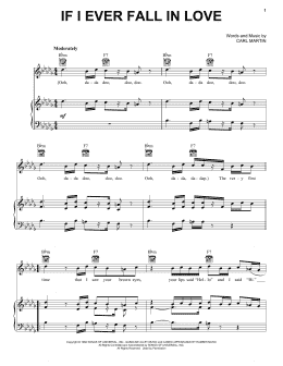 page one of If I Ever Fall In Love (Piano, Vocal & Guitar Chords (Right-Hand Melody))