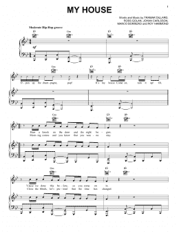 page one of My House (Piano, Vocal & Guitar Chords (Right-Hand Melody))