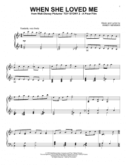 page one of When She Loved Me [Jazz version] (from Toy Story 2) (Piano Solo)