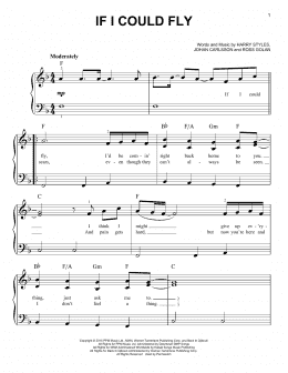 page one of If I Could Fly (Easy Piano)