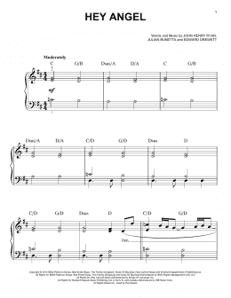 page one of Hey Angel (Easy Piano)