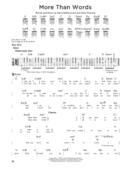 page one of More Than Words (Guitar Lead Sheet)