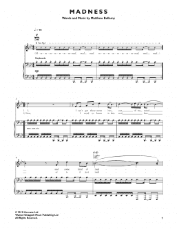 page one of Madness (Guitar Tab)