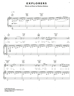 page one of Explorers (Piano, Vocal & Guitar Chords (Right-Hand Melody))