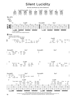 page one of Silent Lucidity (Guitar Lead Sheet)