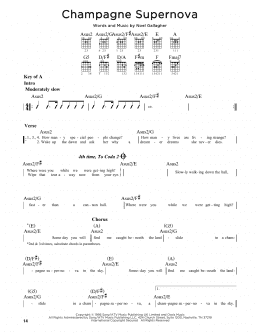 page one of Champagne Supernova (Guitar Lead Sheet)