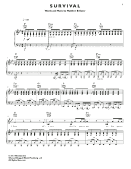 page one of Survival (Piano, Vocal & Guitar Chords (Right-Hand Melody))