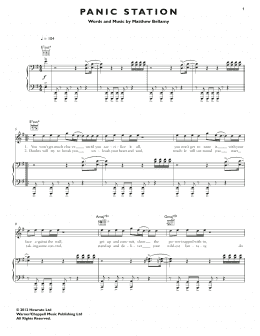 page one of Panic Station (Piano, Vocal & Guitar Chords (Right-Hand Melody))