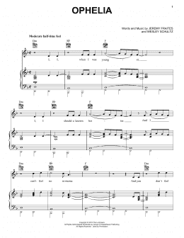 page one of Ophelia (Piano, Vocal & Guitar Chords (Right-Hand Melody))