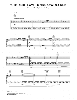 page one of The 2nd Law: Unsustainable (Guitar Tab)
