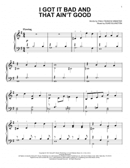 page one of I Got It Bad And That Ain't Good (Easy Piano)
