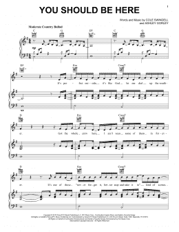 page one of You Should Be Here (Piano, Vocal & Guitar Chords (Right-Hand Melody))