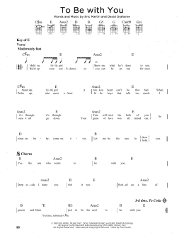 page one of To Be With You (Guitar Lead Sheet)