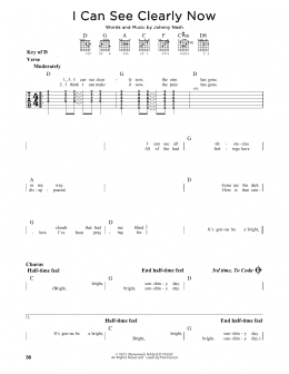 page one of I Can See Clearly Now (Guitar Lead Sheet)
