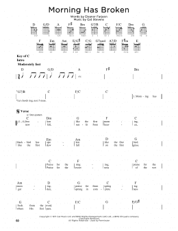 page one of Morning Has Broken (Guitar Lead Sheet)