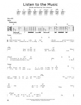 page one of Listen To The Music (Guitar Lead Sheet)