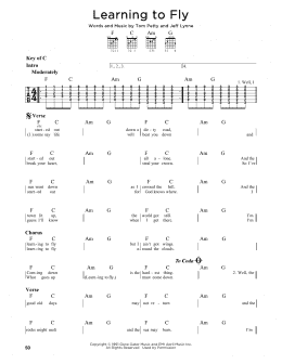 page one of Learning To Fly (Guitar Lead Sheet)