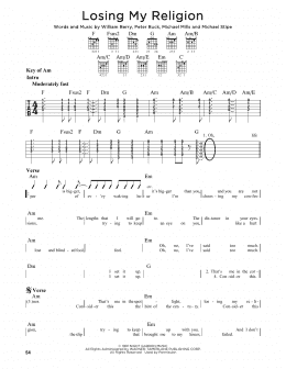 page one of Losing My Religion (Guitar Lead Sheet)