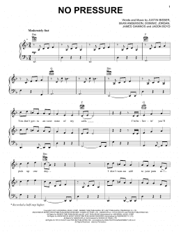 page one of No Pressure (Piano, Vocal & Guitar Chords (Right-Hand Melody))
