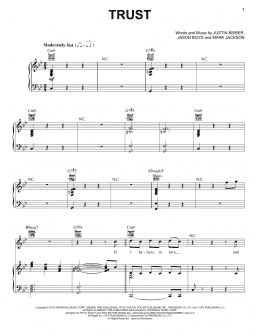page one of Trust (Piano, Vocal & Guitar Chords (Right-Hand Melody))