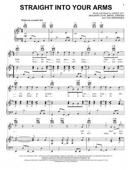 page one of Straight Into Your Arms (Piano, Vocal & Guitar Chords (Right-Hand Melody))