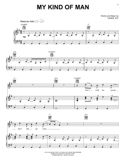 page one of My Kind Of Man (Piano, Vocal & Guitar Chords (Right-Hand Melody))