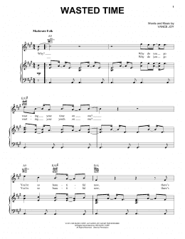 page one of Wasted Time (Piano, Vocal & Guitar Chords (Right-Hand Melody))