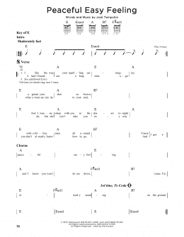 page one of Peaceful Easy Feeling (Guitar Lead Sheet)