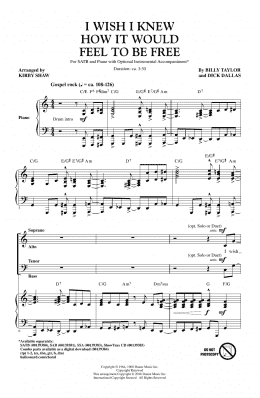 page one of I Wish I Knew How It Would Feel To Be Free (SATB Choir)