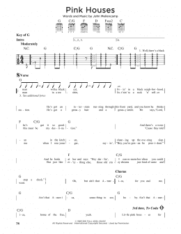 page one of Pink Houses (Guitar Lead Sheet)