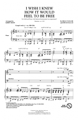 page one of I Wish I Knew How It Would Feel To Be Free (SAB Choir)